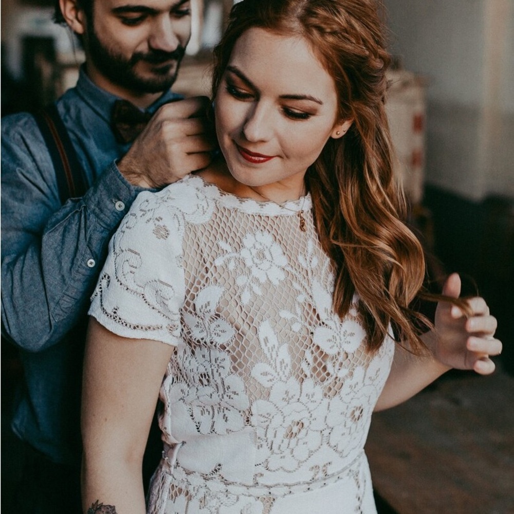 Lost in Paris Bridal MOONDANCE vintage lace boho wedding gown
